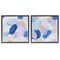 Stupell Industries Oval Lavender Blue Abstract 2 pc Framed Floater Canvas Wall Art Set Design by Melissa Wang